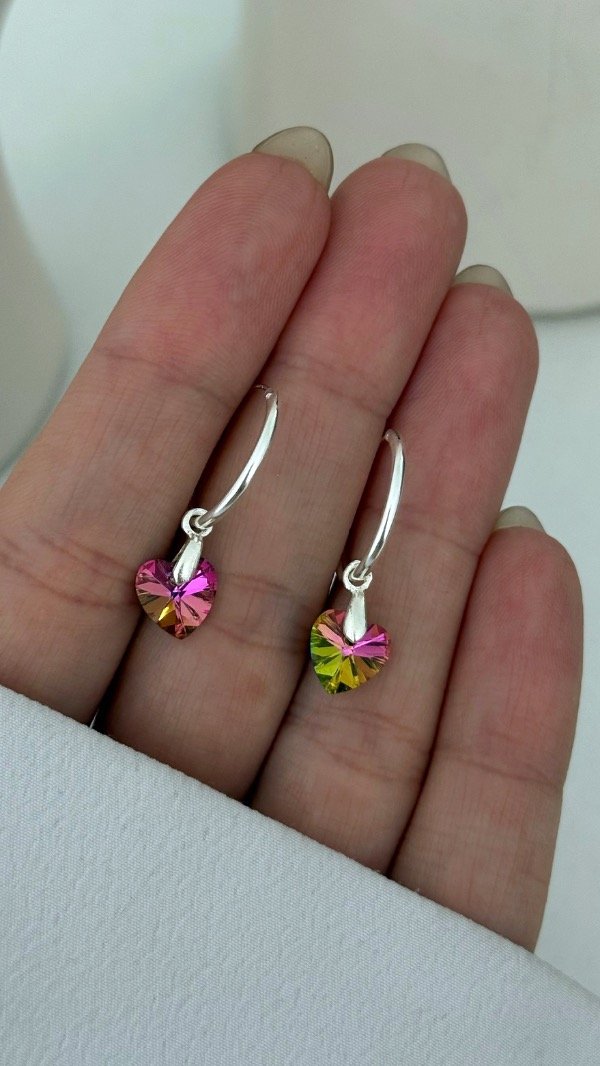 Producto - Argollas 1,6cm cora sw fucsia verde P925