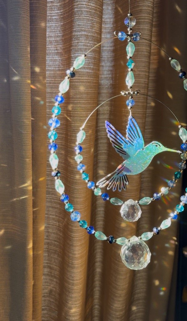 Producto - Doble aro gama azul con o sin colibrí