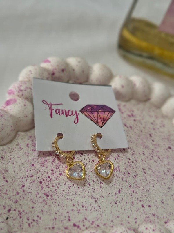 Producto - Argollitas strass cubic ad corazon