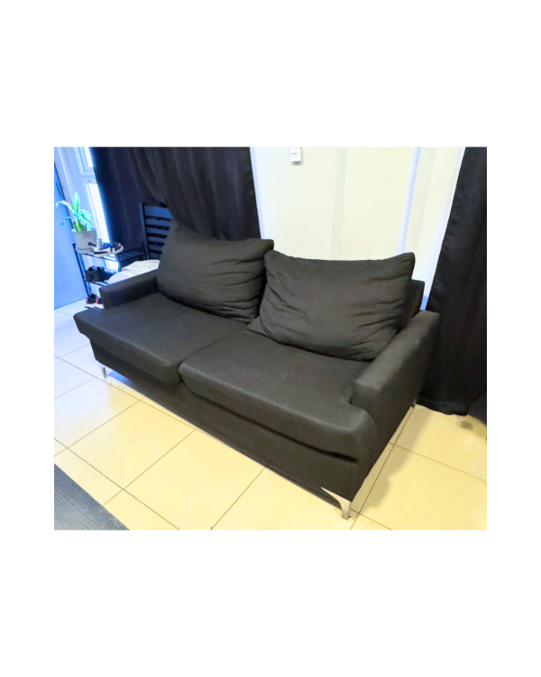 Producto - Sillón de 3 cuerpos de Chinille con patas metálicas / 80x180x90