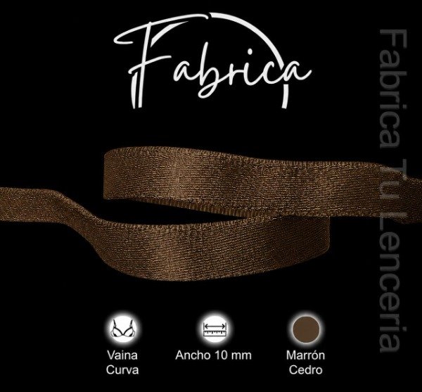 Producto - Vaina Marrón Cedro 10mm curva (1 metro)