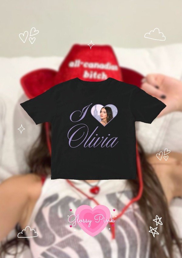 Baby Tee I Love Olivia corazon - DTF