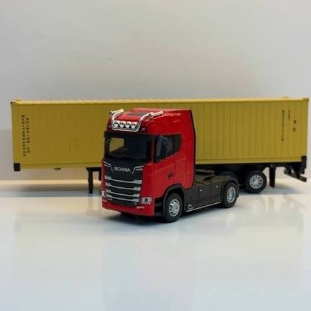 Producto - Camión de Juguete Scania con Acoplado Contenedor ROJO - 2
