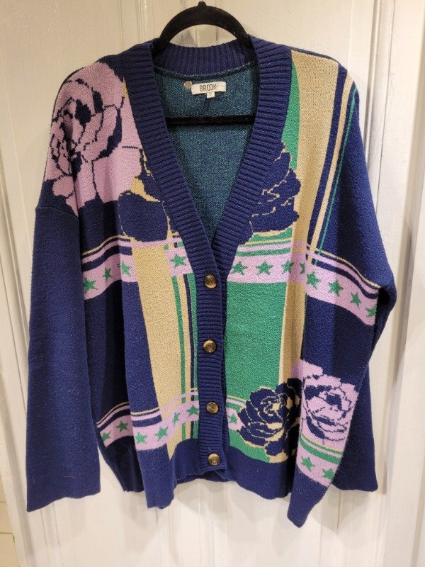 Producto - Saco BROOK azul lila beige y verde Talle Único- PRECIO: 50X