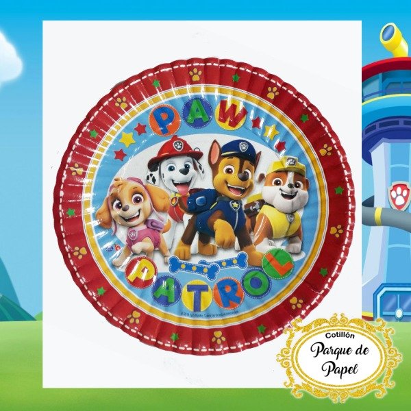 Producto - Plato de Paw Patrol (x10 unidades)