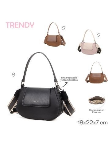 Producto - CARTERA TRENDY SKU 22703 COLOR NEGRO O MOCCA