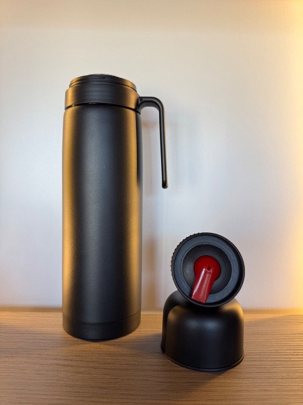Producto - Termo Negro Media Manija 1 Litro - 0