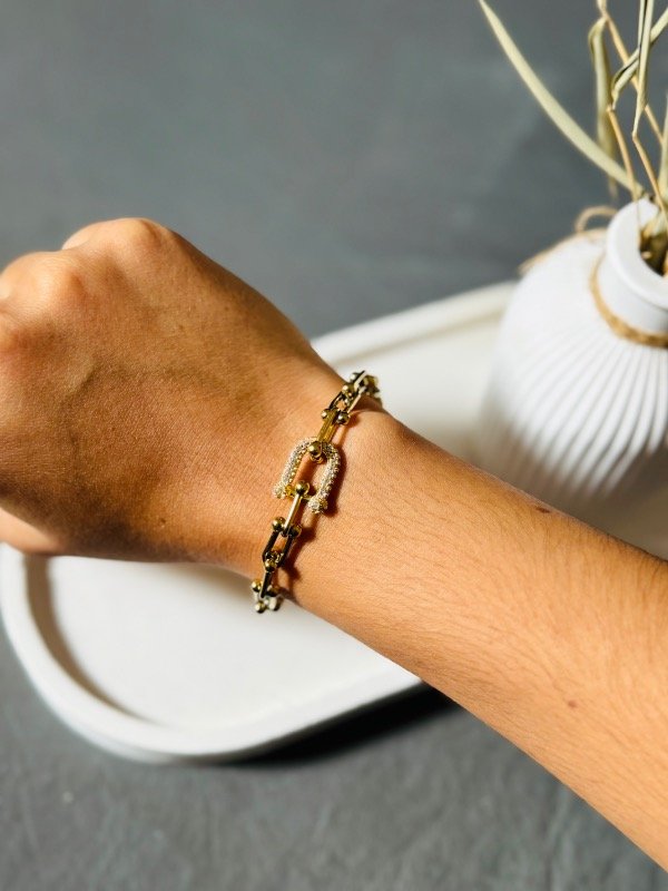 Producto - Pulsera acero dorado tiffany