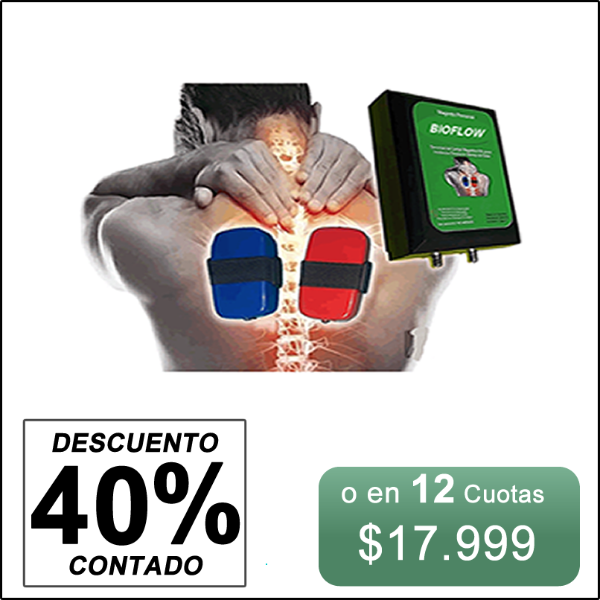 Producto - MAGNETO PERSONAL 150 GAUSS Marca BIOFLOW con dos solenoides planos