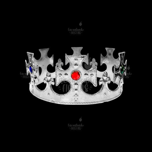 Producto - Corona Rey Ajustable Plata x 1 Unidad