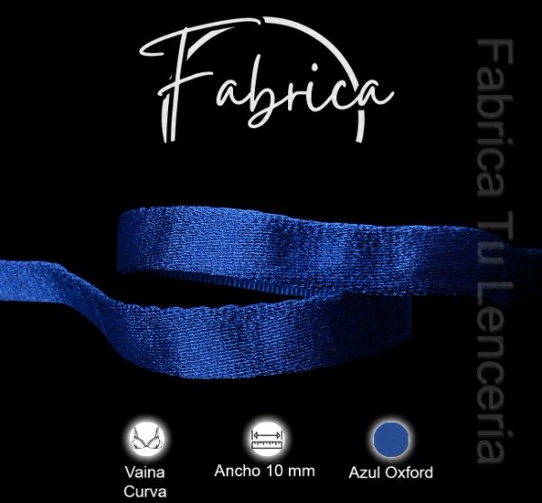 Producto - Vaina Azul Oxford 10mm curva (1 metro)