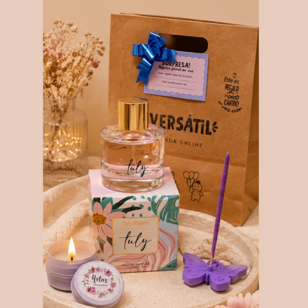 Producto - Set Regalo Poderosa Perfume, Vela y Porta Sahumerios