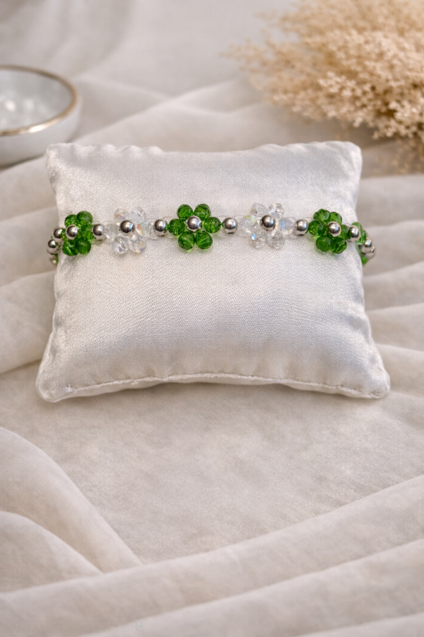 Producto - Pulsera de Flores Eloisa - Verde combinado