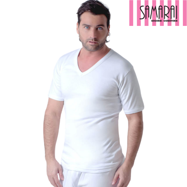 Producto - CAMISETA DE HOMBRE MANGA CORTA CUELLO V