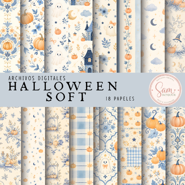 Producto - Archivo digital: Papeles Halloween Soft - 0
