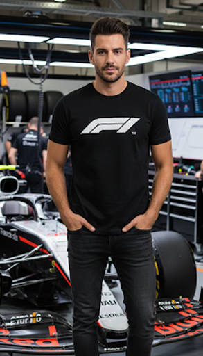 Producto - Remera F1 Negra Formula Uno Logo