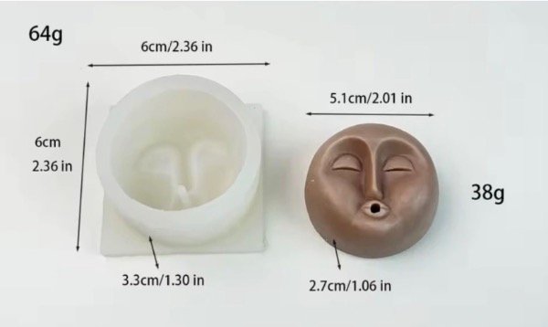 Producto - MOLDE SILICONA PORTASAHUMERIO CARITA - 1