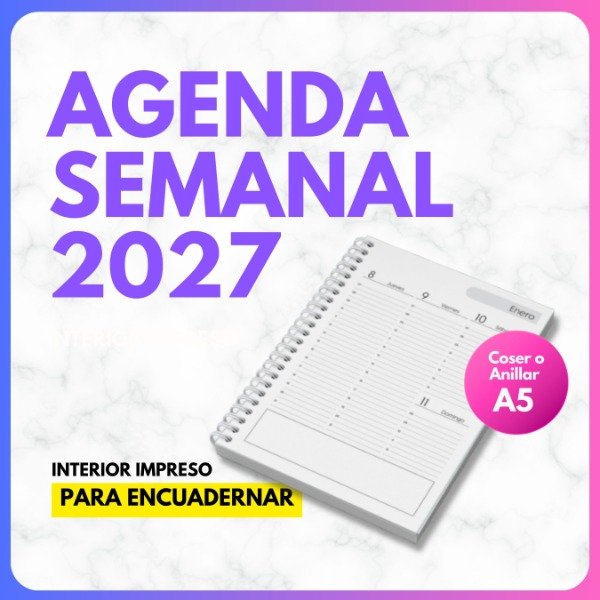 Producto - AGENDAS 2027 - Impresas para Encuadernar