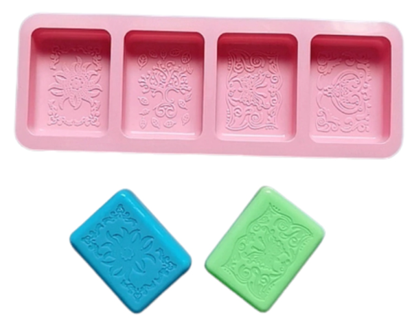 Producto - Molde 4 jabón rectangular c/ diseños