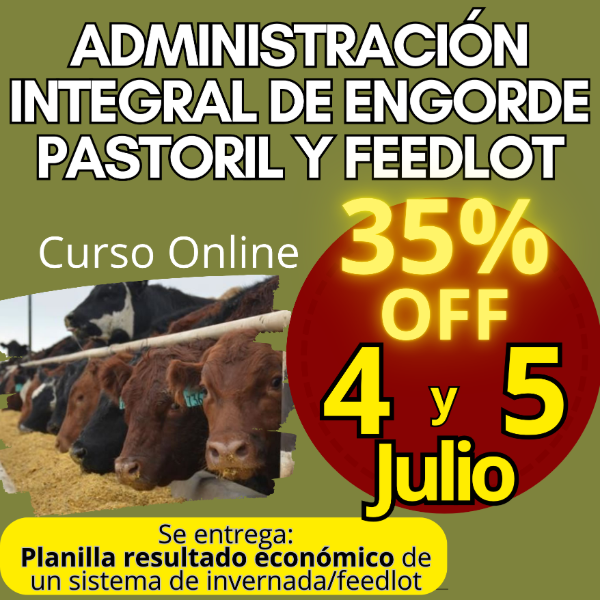 Producto - Curso Online: Administración Integral de Engorde Pastoril y Feedlot
