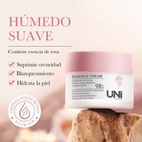 Producto - crema hidratante facial de agua de rosas uni