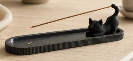 Producto - Porta sahumerios Gato con Bandeja Oval