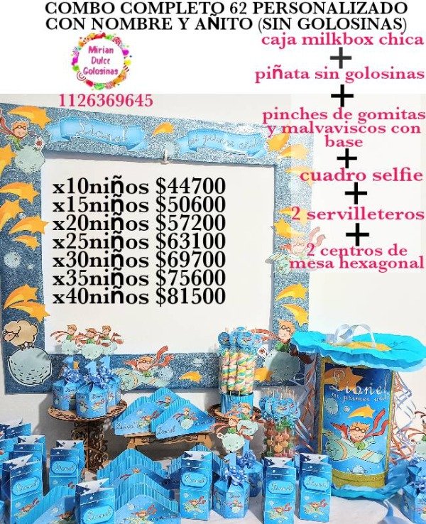 Producto - Combo completo 62 el principito sin golosinas