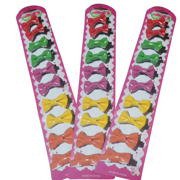 Producto - Hebilla Pinza Con Moño De Colores Ideal Mujer Niña Pack X 10 uni - 4