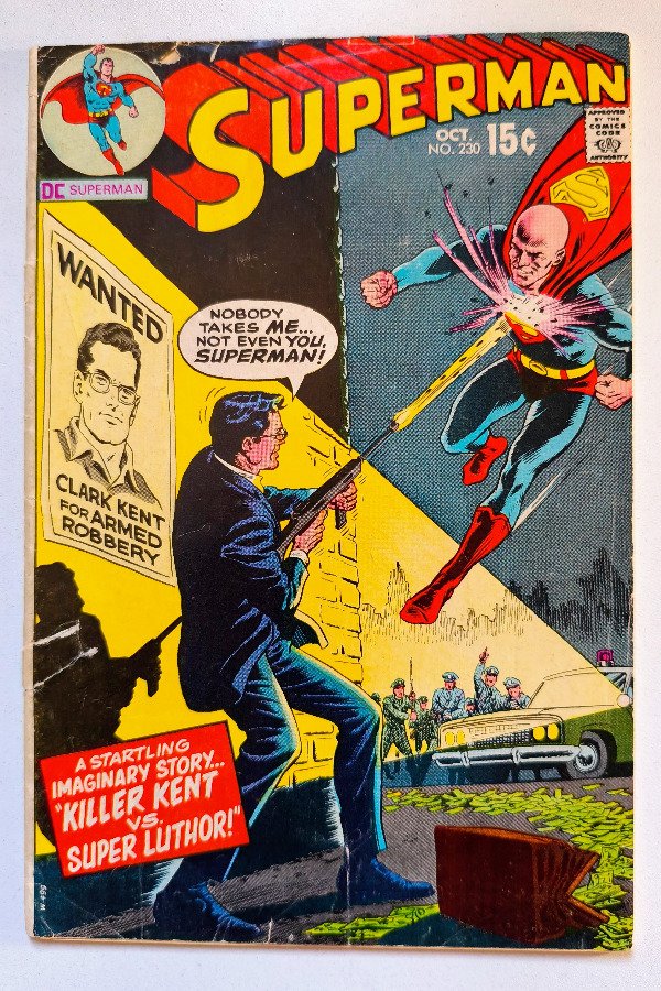 Producto - Superman #230 (1970) - Universo alternativo: Luthor es Superman y Clark villano