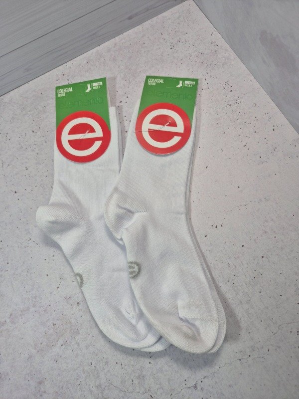 Producto - MEDIAS COLEGIAL 1/2 CAÑA BLANCA TALLE 3 ELEMENTO