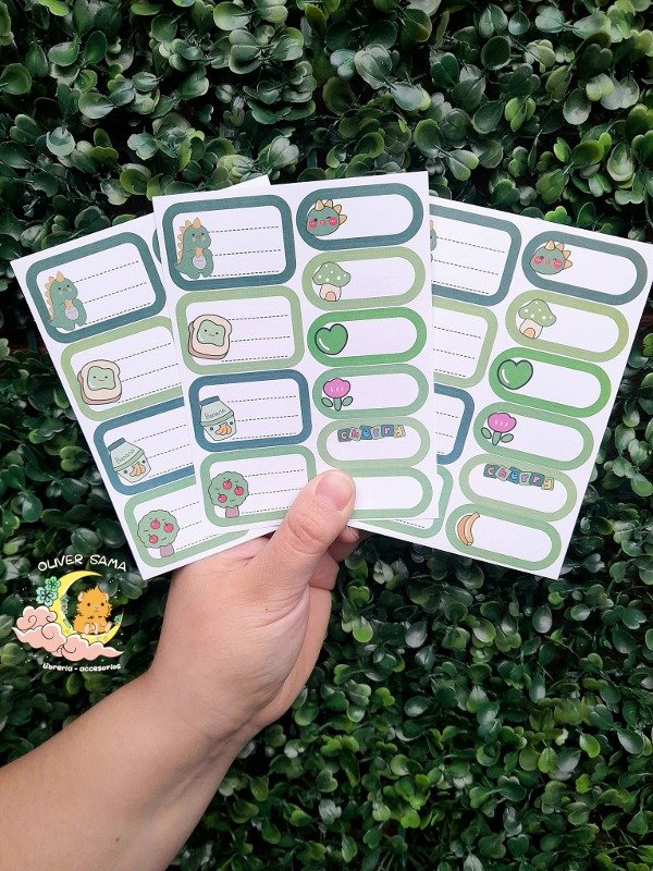 Producto - Plancha Etiquetas - Notas adhesiva Dino