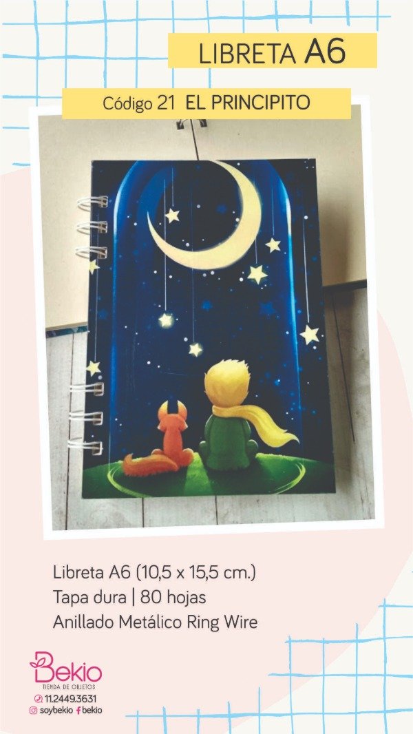 Producto - Libreta A6 - 21 El Principito