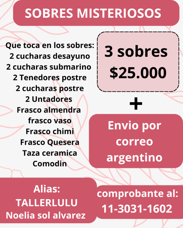 Producto - SOBRES MISTERIOSOS