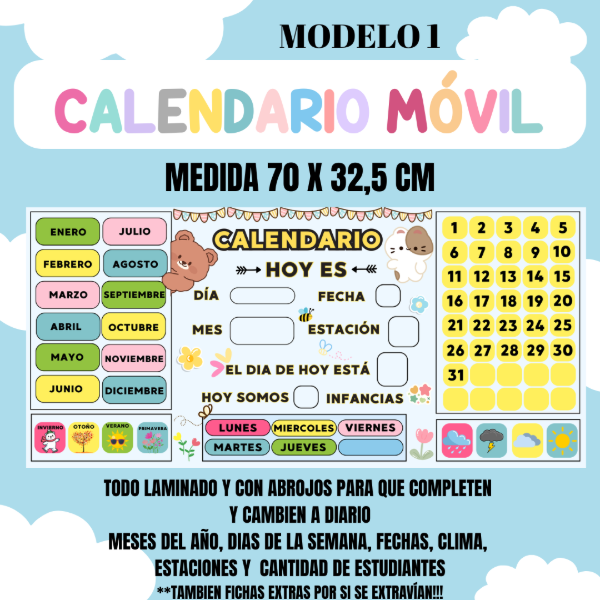 Producto - calendario móvil