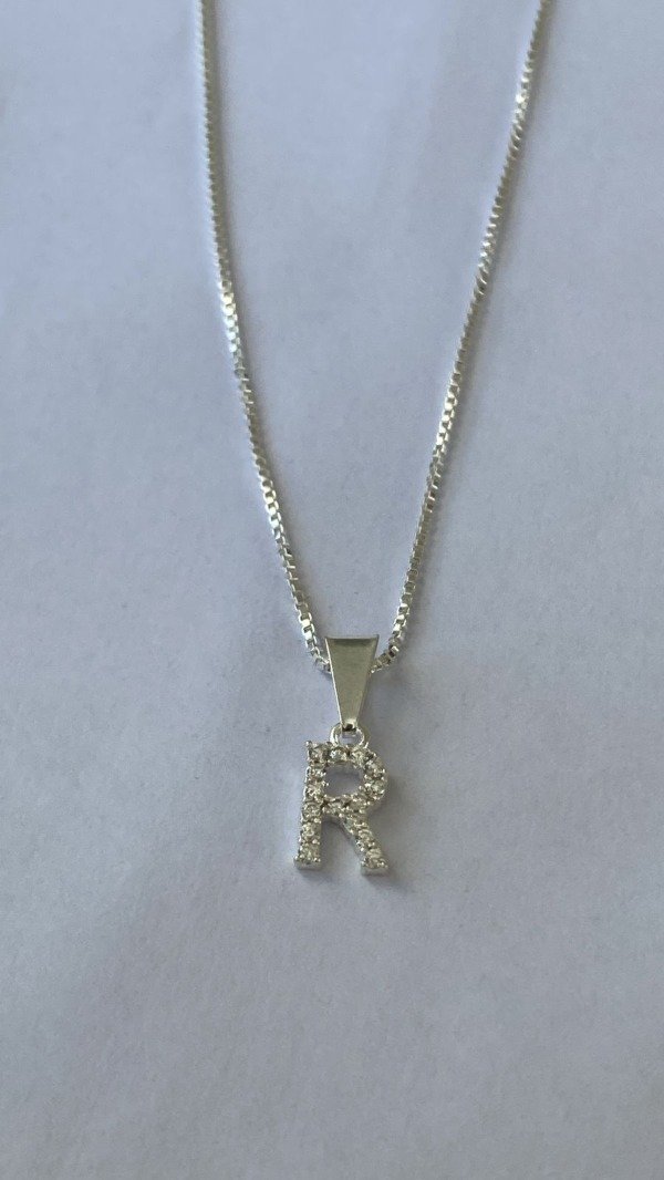 Producto - Cadena de plata con inicial