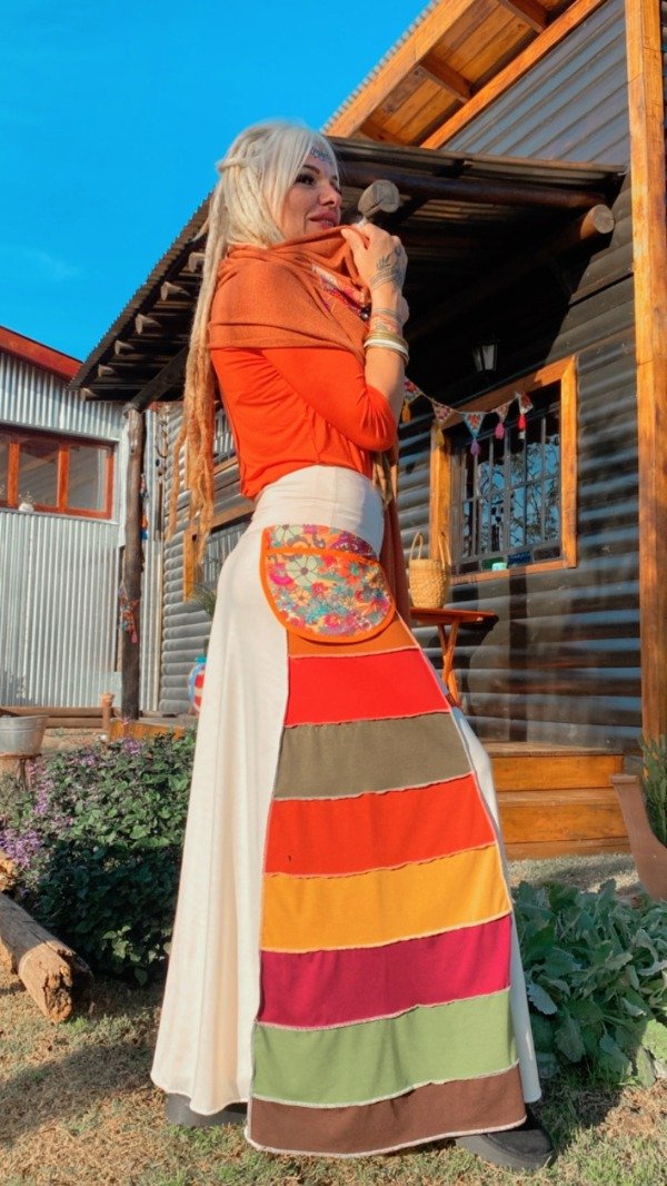 Producto - Pollera Larga con Patchwork