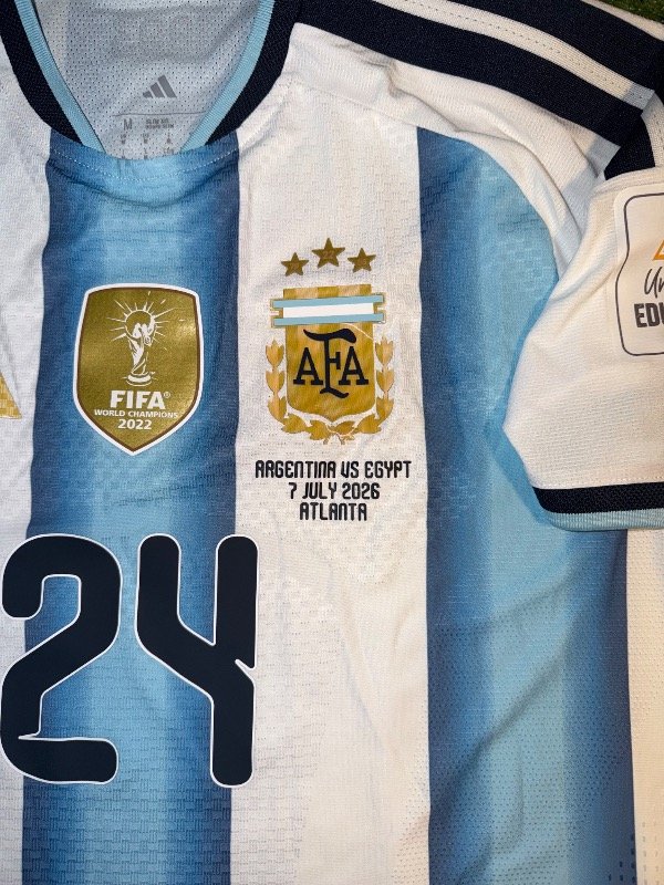Camiseta climacool+ titular Argentina vs Egipto (E. Fernandez 24) — imagen 3