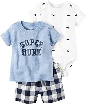 Producto - Trio Bebe Verano Celeste Super Hero