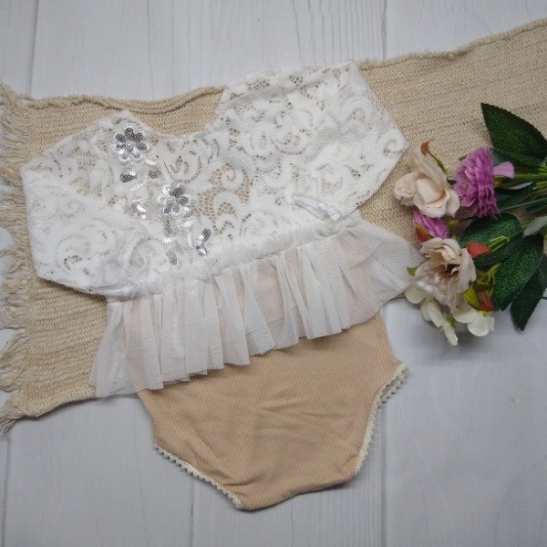 Producto - Body encaje/Camel 6-11 meses