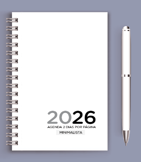 Producto - AGENDA 2 DIAS POR PAGINA 2026 - MINIMALISTA