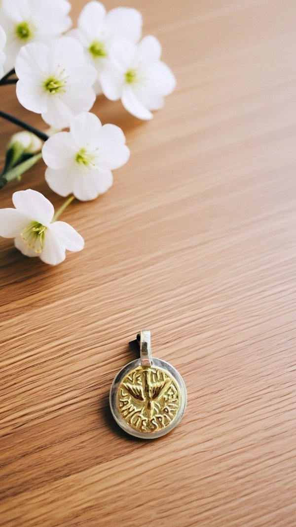 Producto - Espíritu Santo PLATA Y ORO 13x19MM D210