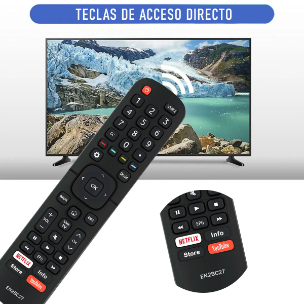 Producto - Control Remoto EN2BC27 Para Smart Tv Top House Hisense Philco - 3