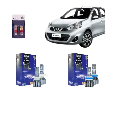 Producto - Kit Cree Led IR100 Luz Baja Alta Y Antiniebla Nissan March