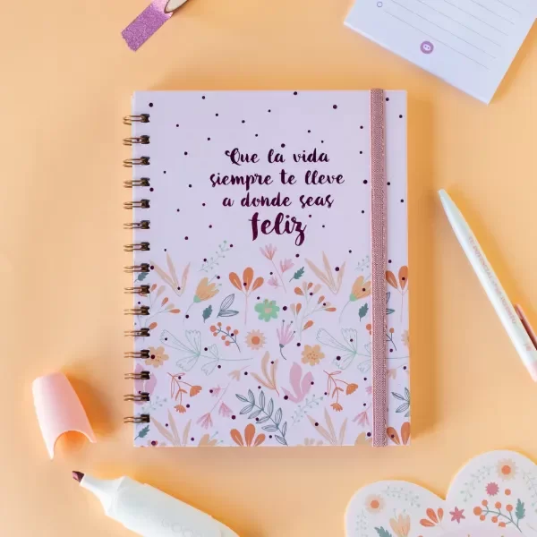 Producto - CUADERNO A5 TAPA DURA FELICIDAD