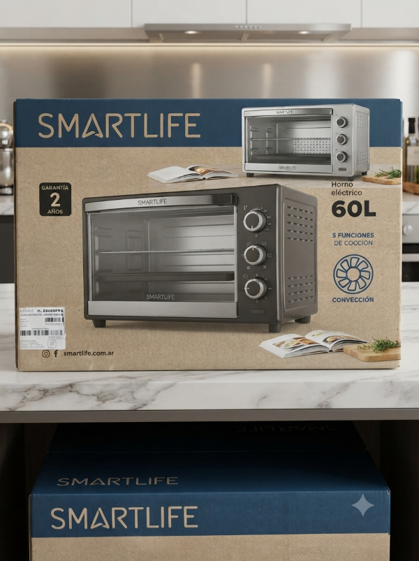 Producto - HORNO ELÉCTRICO SMARTLIFE 60L  SL-TO0060PN