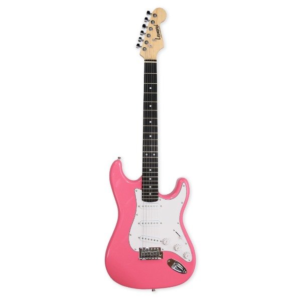 Producto - LEONARD GUITARRA ELECTRICA STRATOCASTER 3 MICS SIMPLES-PALANCA-COLOR ROSA
