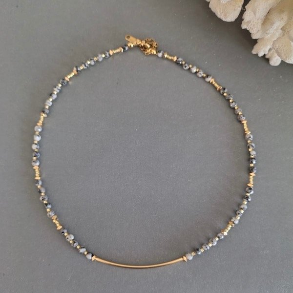 Producto - Collar Ocean Marmolado Gold