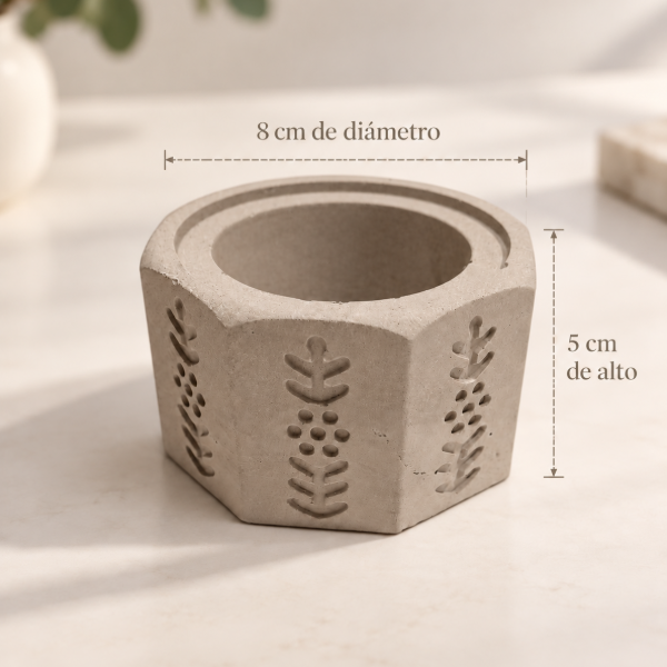 Producto - Maceta Boho calada concreto - 1