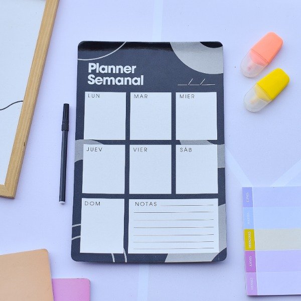Producto - Pizarra magnetica planner negra