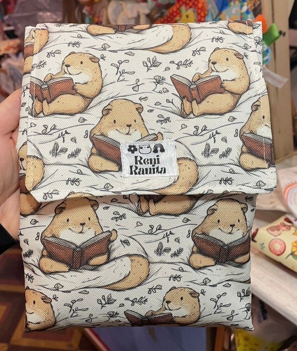 Producto - Cambiador de cordura impermeable con abrojo reni ranita capibara lector